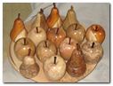 Wooden Apples and Pears in Various Timbers