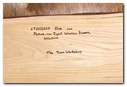 Pyrography on the Reverse Side of the Plaque